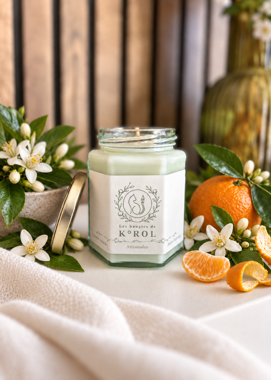 Bougie artisanale K°ROL Fleur d'oranger