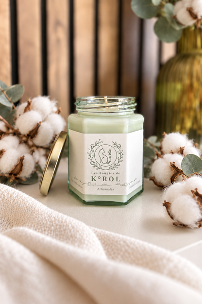 Bougie artisanale K°ROL Fleur de coton - Les Intemporelles