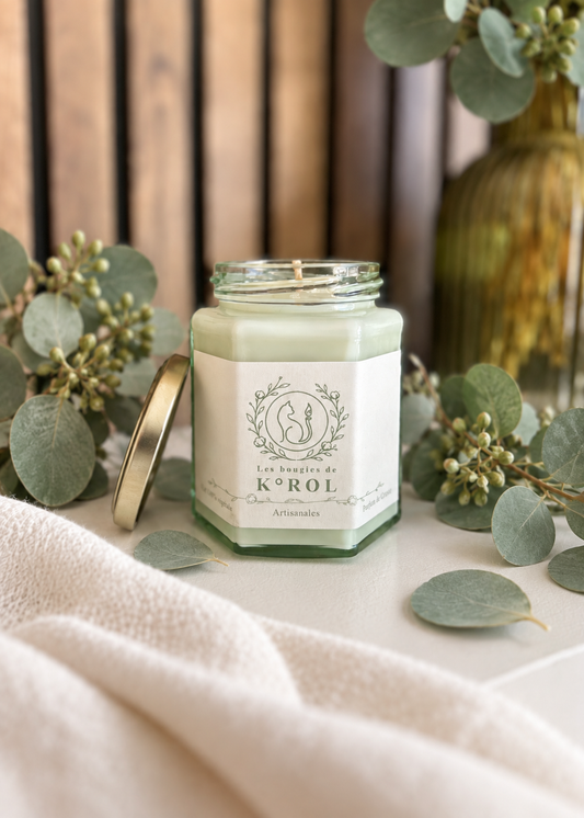 Bougie artisanale K°ROL Menthe eucalyptus