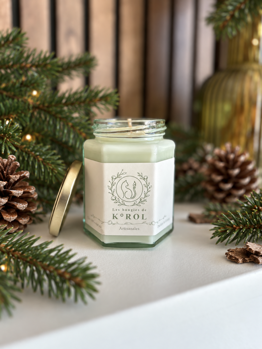 Bougie artisanale K°ROL Mon Beau Sapin - Les Intemporelles
