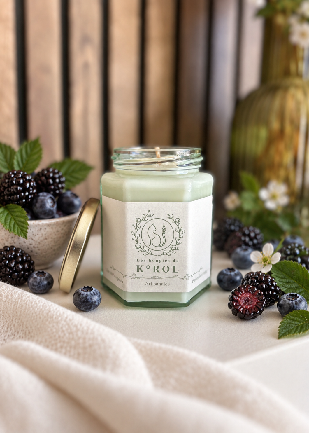 Bougie artisanale K°ROL Mûres et myrtilles