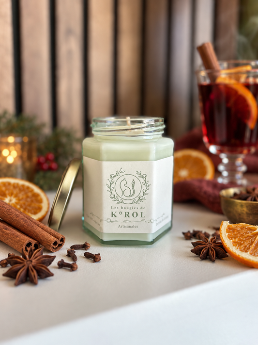 Bougie artisanale K°ROL Vin chaud - Les Intemporelles